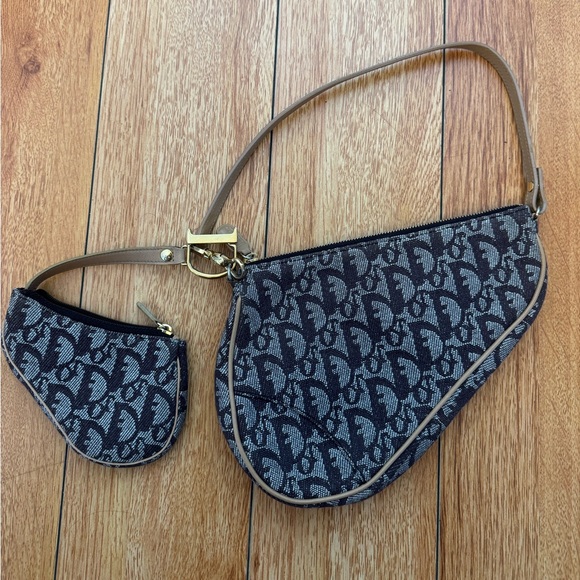 Dior Monogram Shoulder bag w/ bag charm - Picture 1 of 11